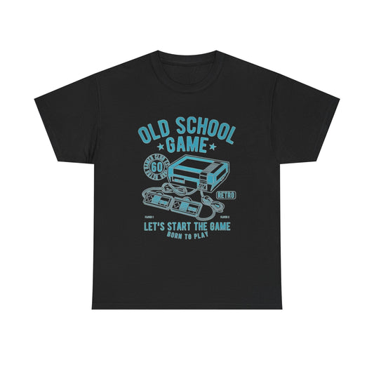 Old School Gamer Graphic T Shirt NEW Vintage Unisex Heavy Cotton Tee