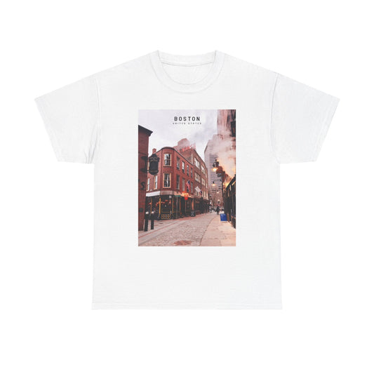 Boston Graphic T Shirt Vintage Downtown Unisex Heavy Cotton Tee