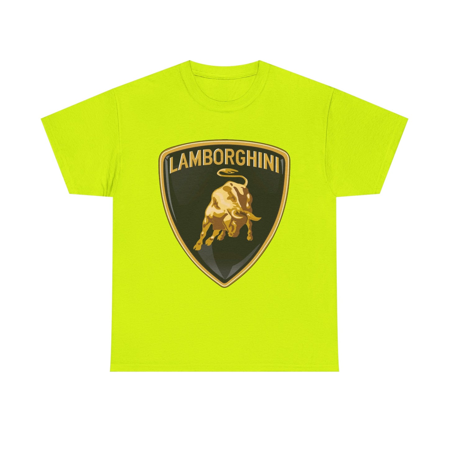 Lamborghini Graphic T Shirt Vintage Logo Retro Unisex Heavy Cotton Tee