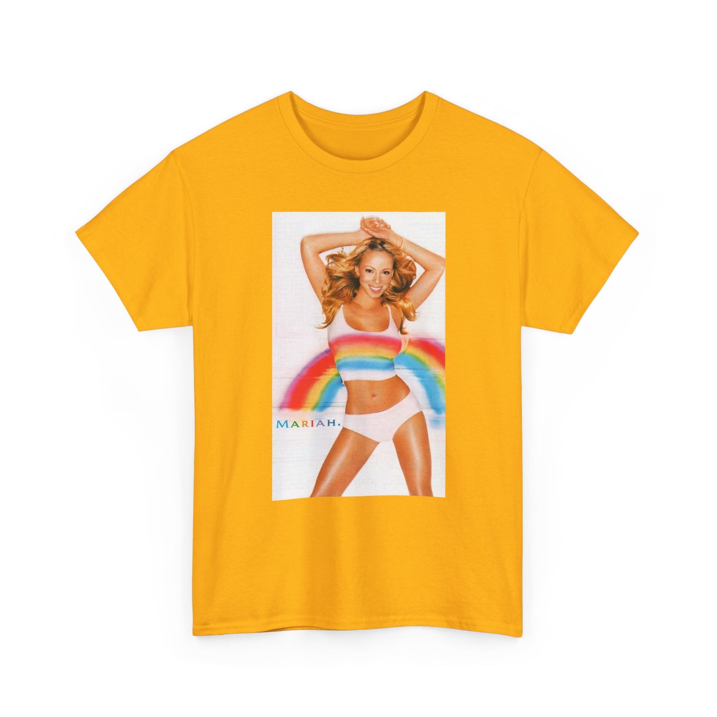Mariah Carey T-shirt vintage Adam Sandler retro rainbow Unisex Heavy Cotton Tee