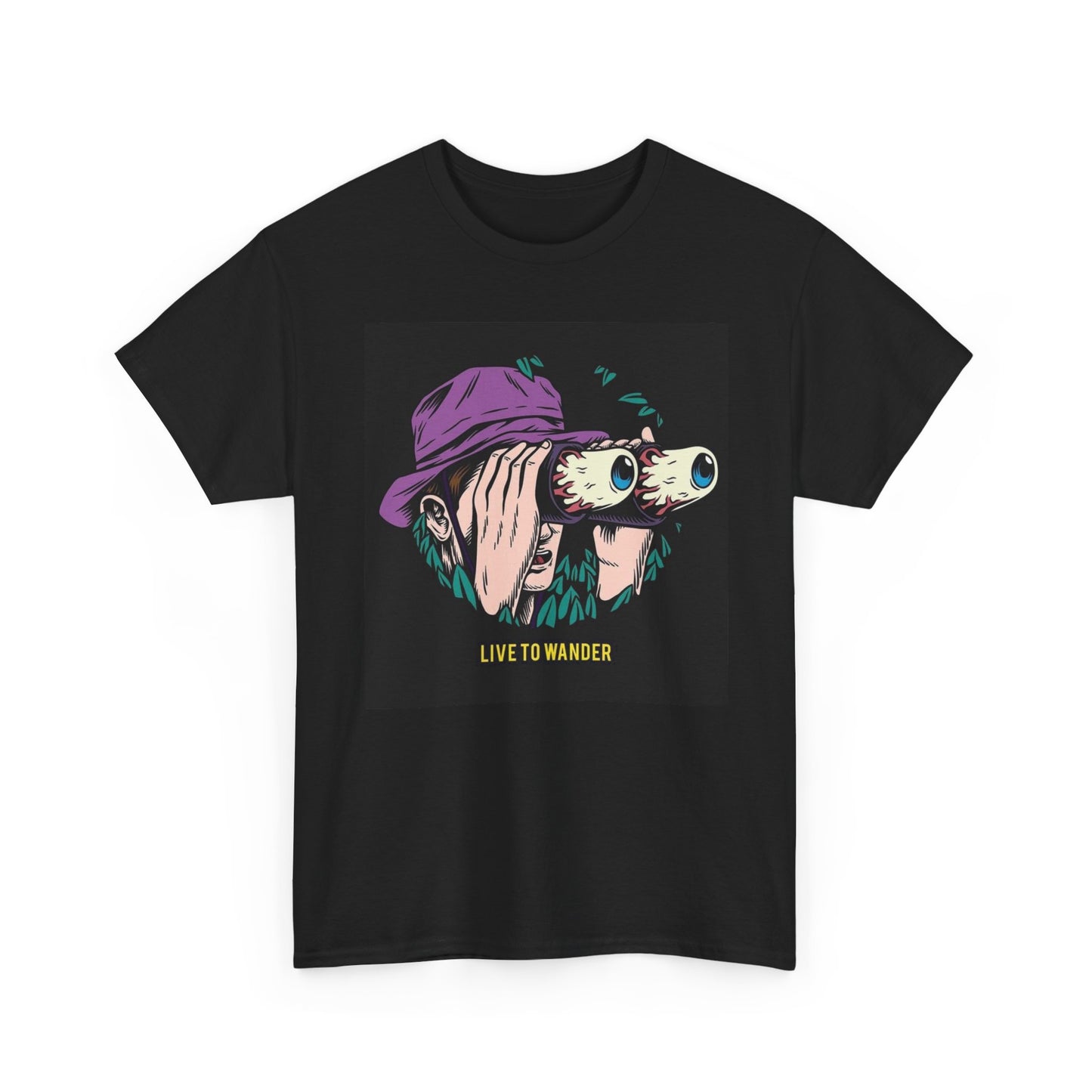 Live To Wonder Graphic T Shirt Retro Unisex Heavy Cotton Tee