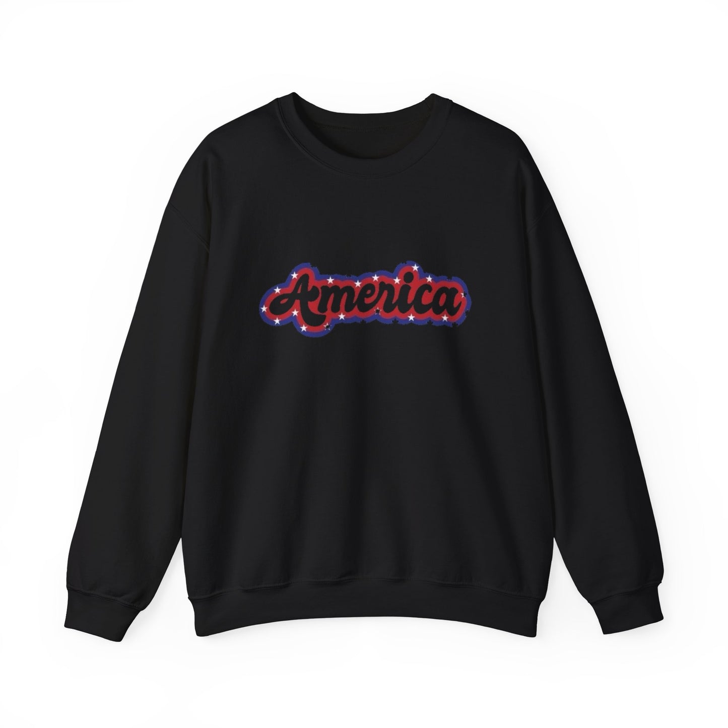 America Graphic Retro Sweater NEW Unisex Heavy Blend™ Crewneck Sweatshirt