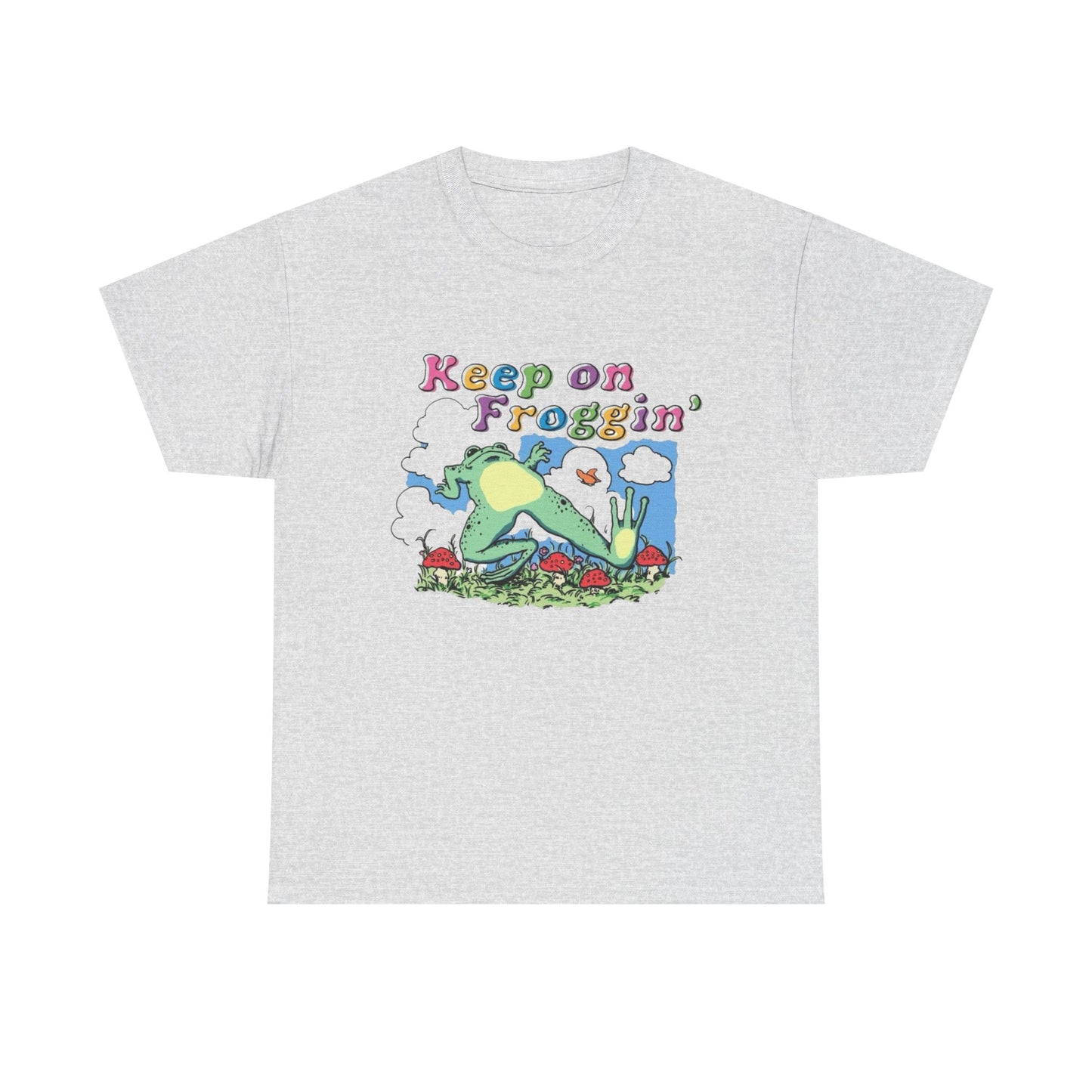 Keep on Froggin' Frog Illustration Tee | Retro Cute Frog Graphic