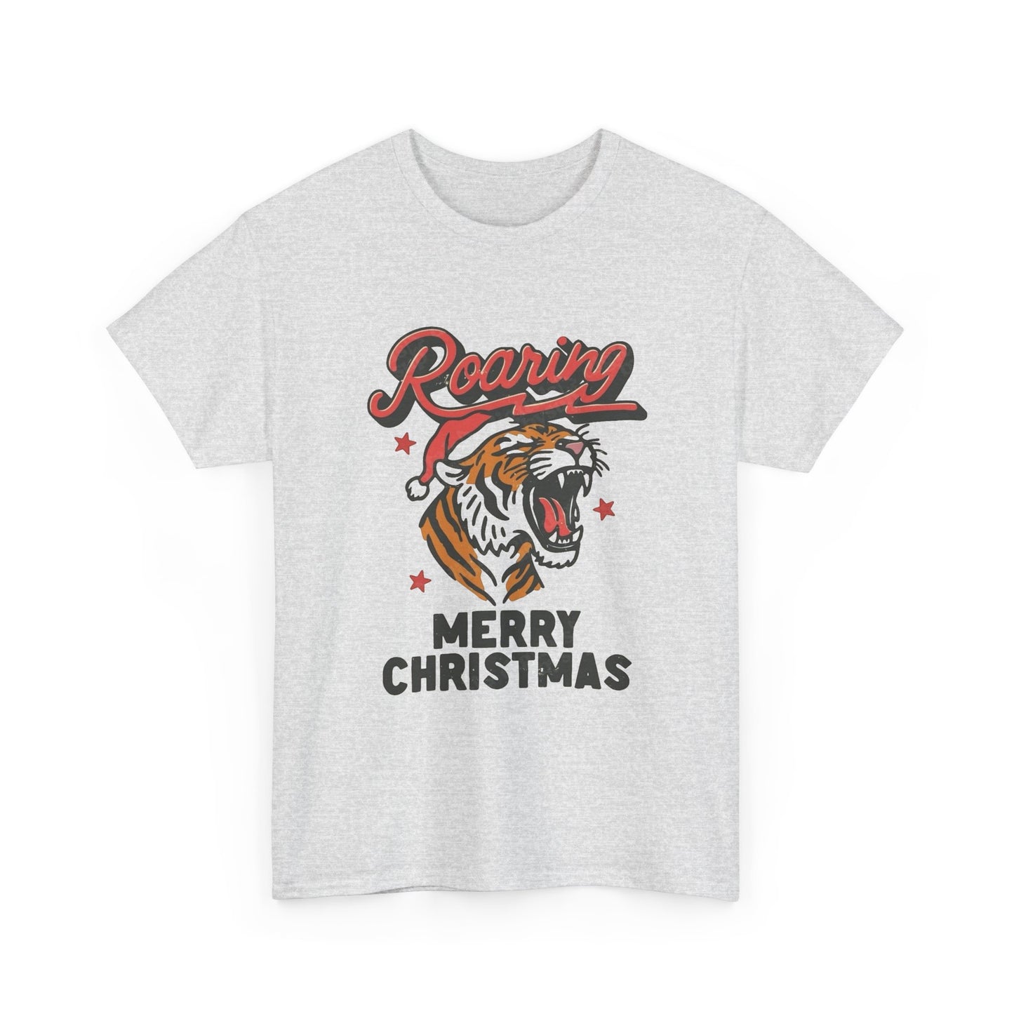 Roaring Merry Christmas Graphic T Shirt NEW Unisex Heavy Cotton Tee