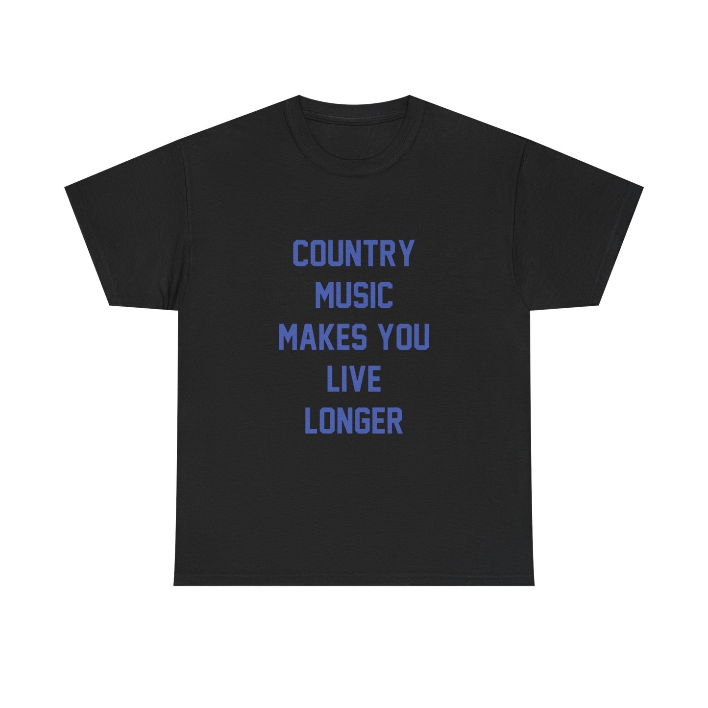 Country Music Makes You Live Longer Graphic T Shirt NEW ADULT TEE Cotton