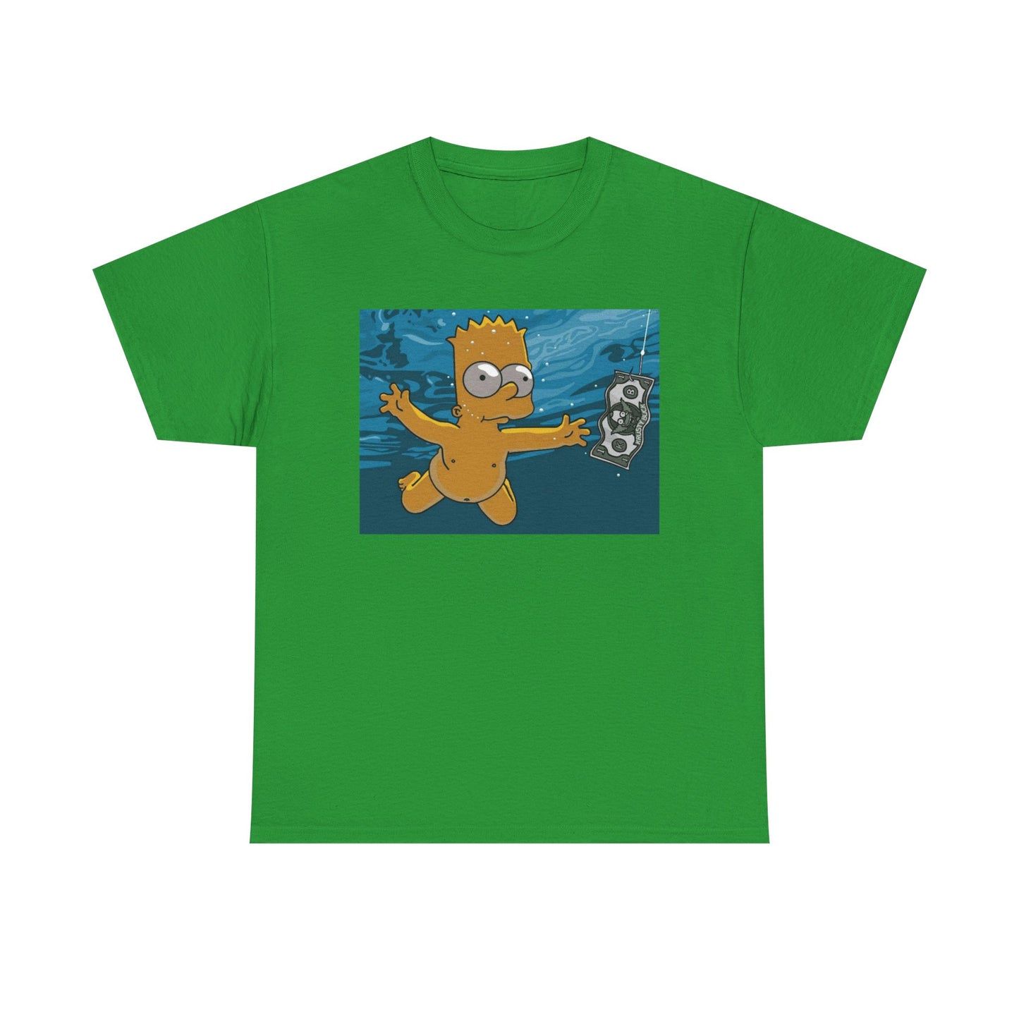 Simpsons T-shirt vintage nirvana retro art funny graphic Unisex Heavy Cotton Tee