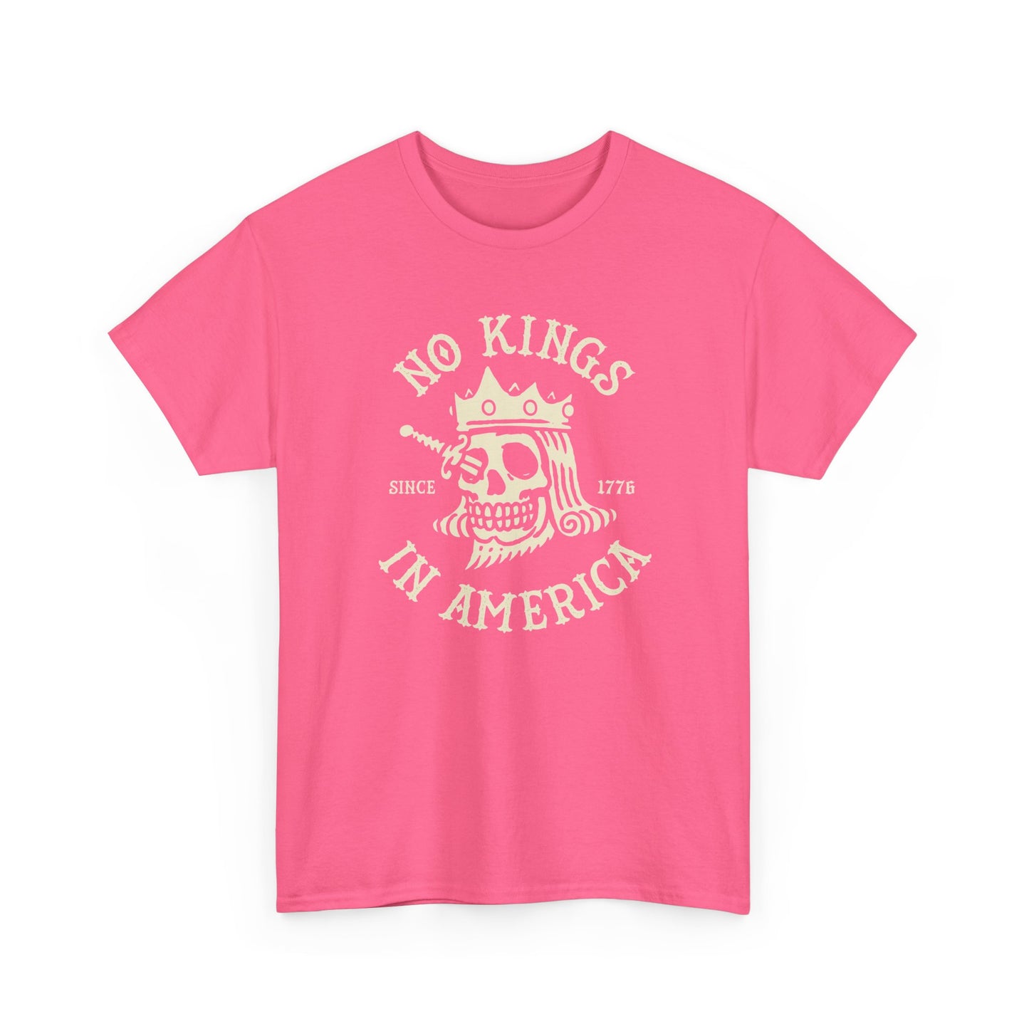 NO KINGS IN AMERICA Graphic T-Shirt Comfy Cotton Tee Brand NEW