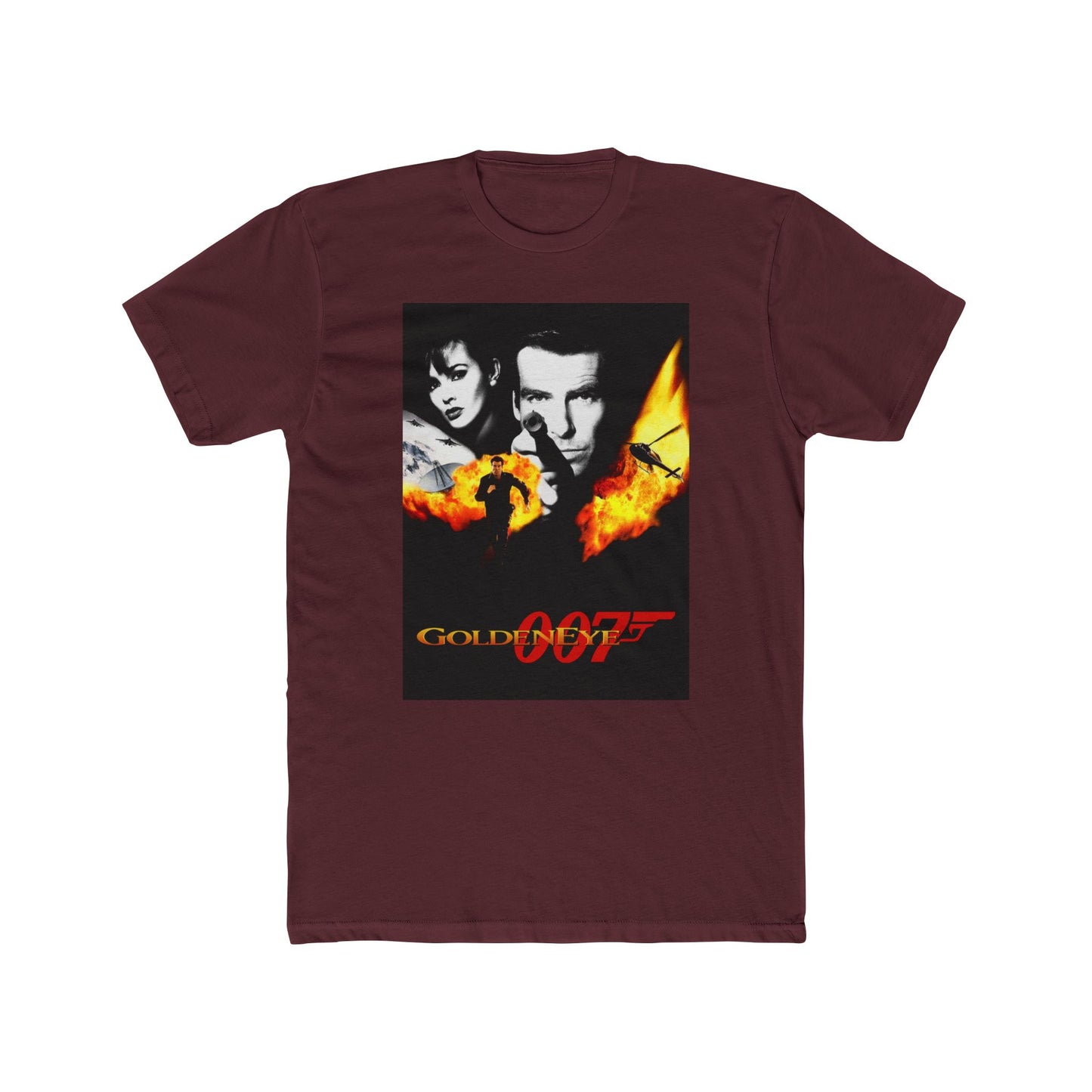 Golden eye bond 90s gamer retro gaming sailor jerrry vintage Men's Cotton Crew