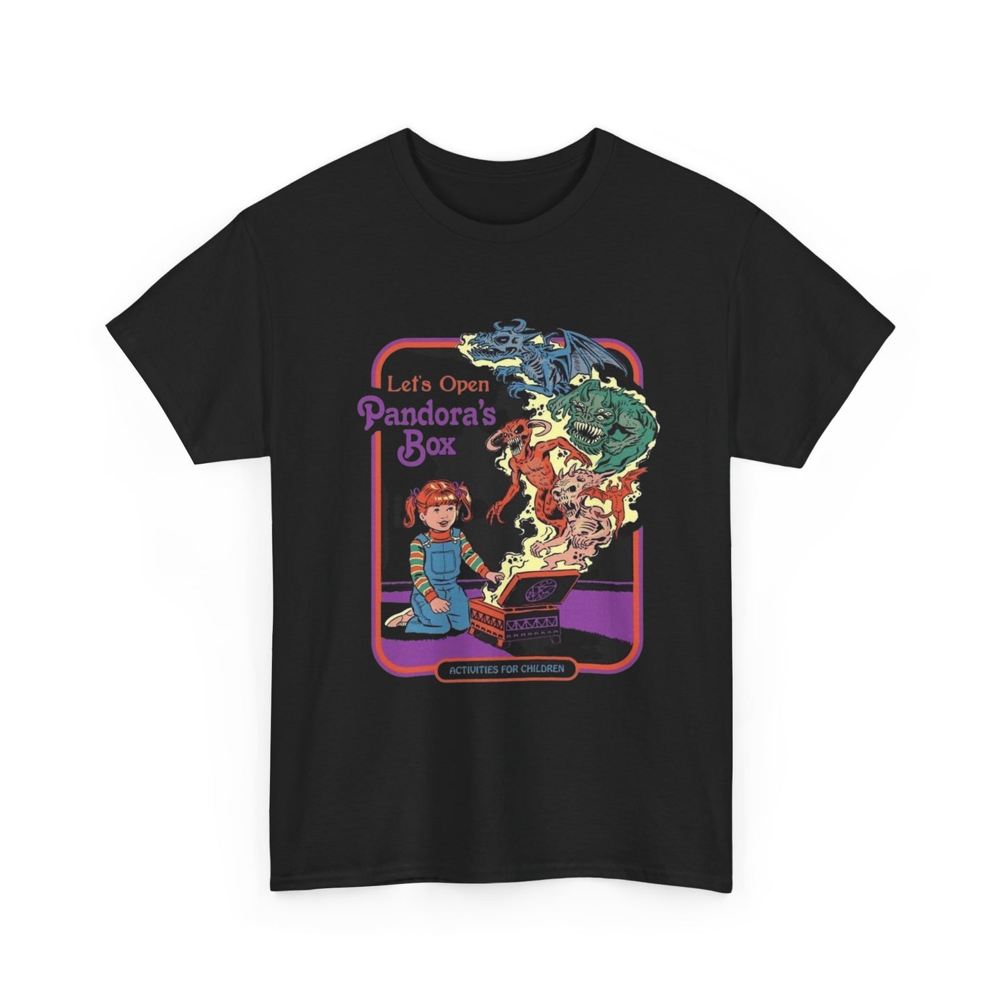 Let's Open Pandora's Box Funny Graphic T Shirt Unisex Heavy Cotton Tee