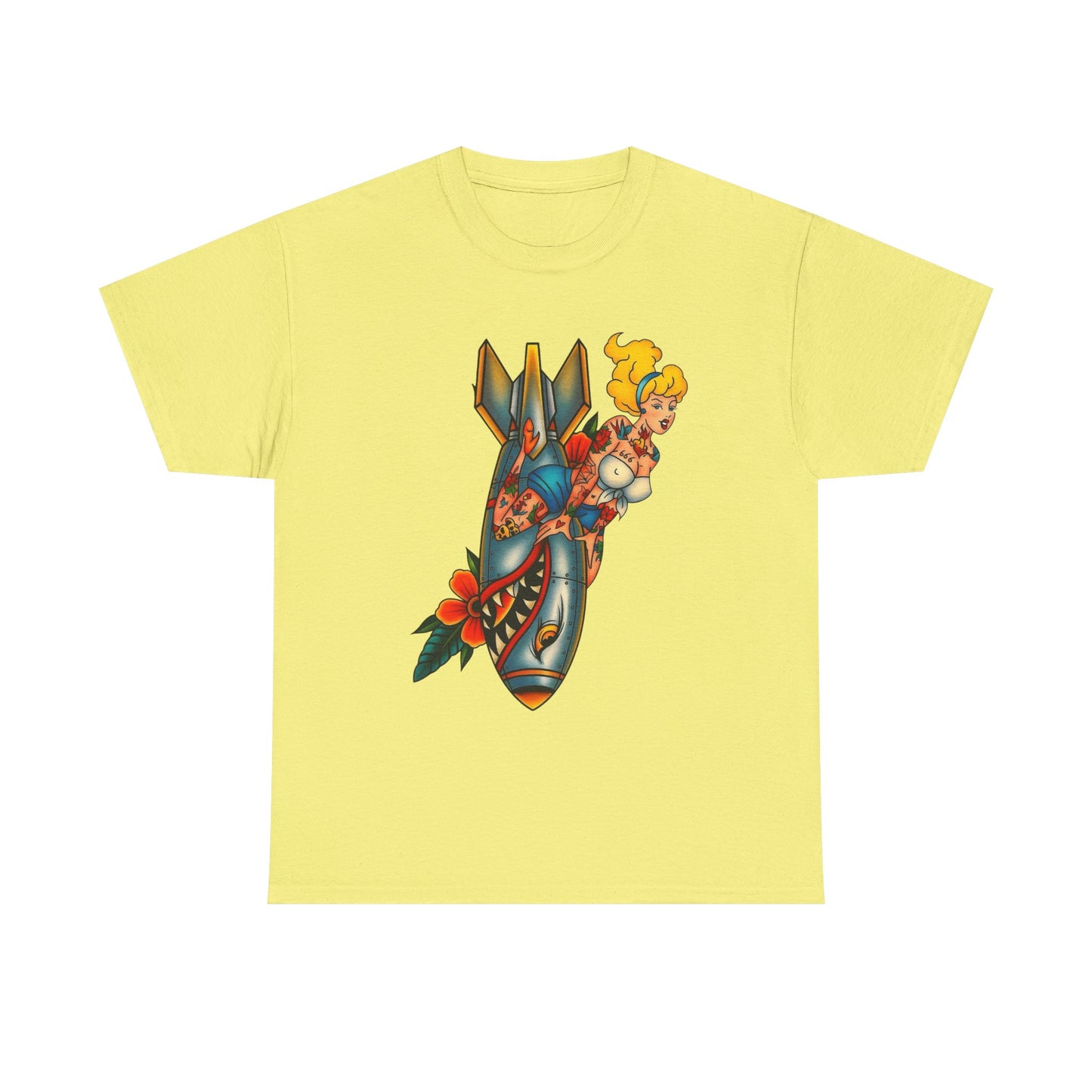 Sailor Jerry Model Tattoo Bomb Graphic T Shirt NEW ADULT TEE VINTAGE