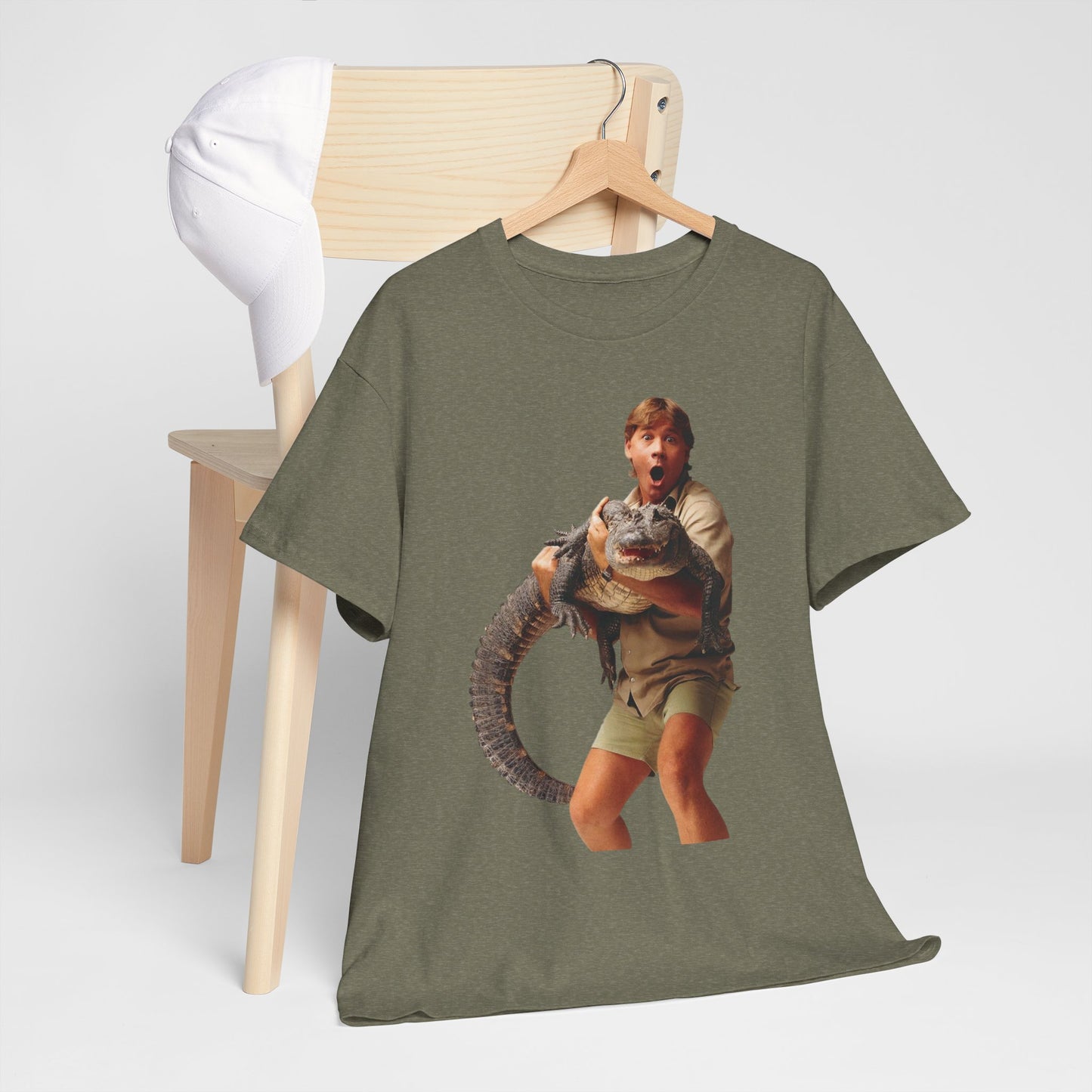 Crocodile Hunter Funny Retro 90's Graphic T Shirt Unisex Heavy Cotton Tee