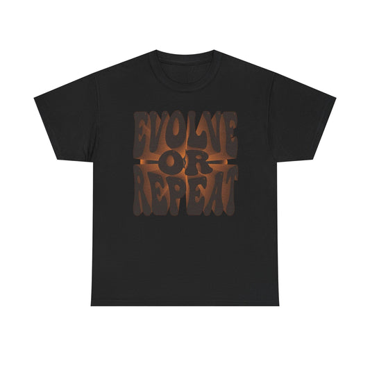 Evolve And Repeat Graphic T-Shirt Unisex Heavy Cotton Tee Gift