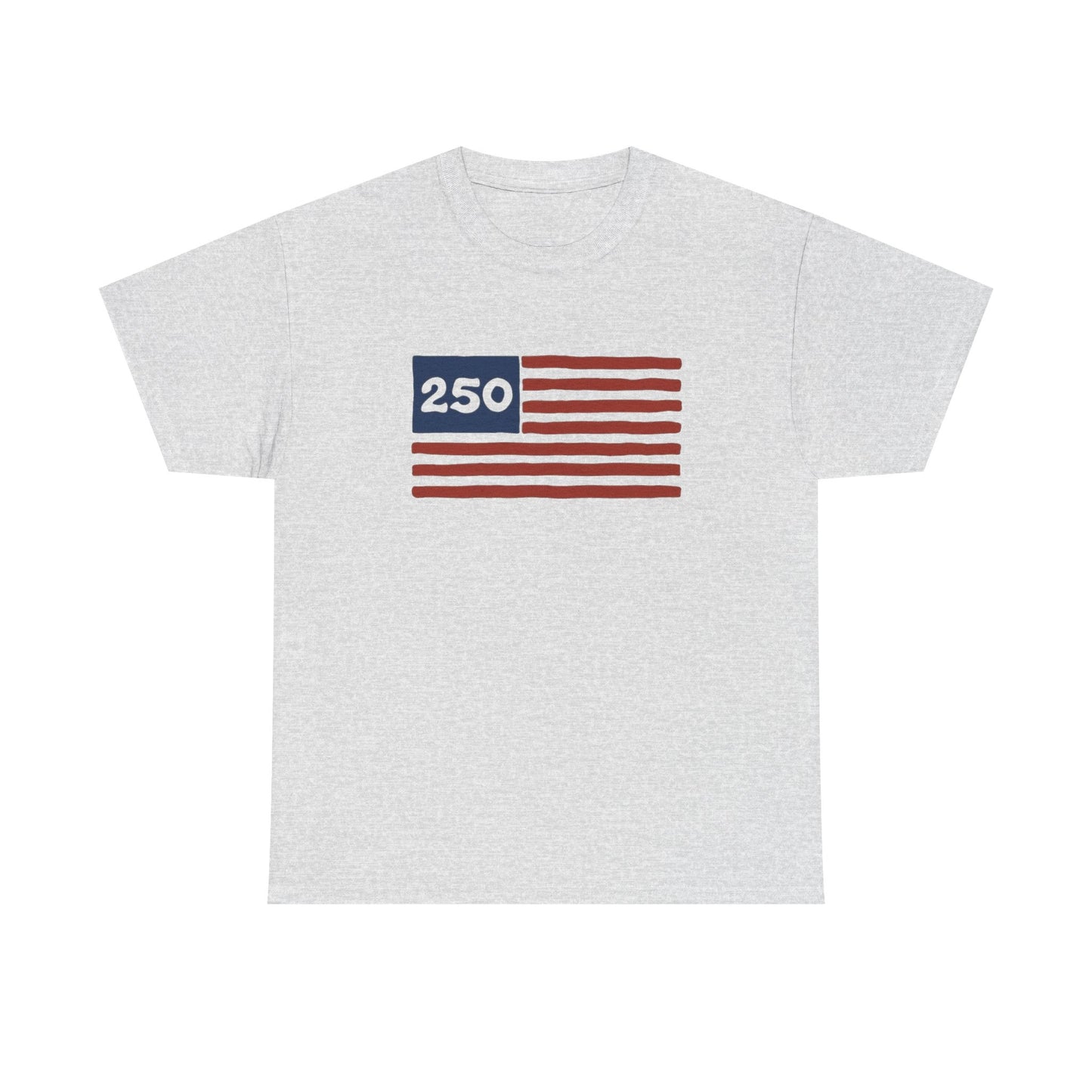 USA 250 American Flag Retro Graphic T Shirt Regular Men's Heavy Cotton Tee