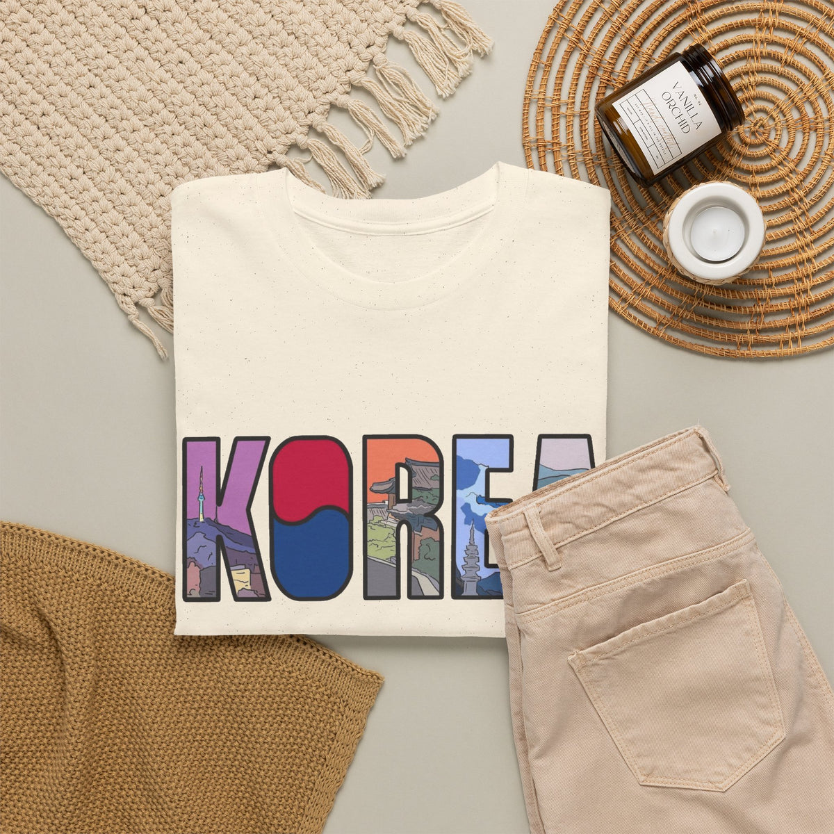 Korea Graphic T Shirt Men's Korean Heavy Cotton Tee
