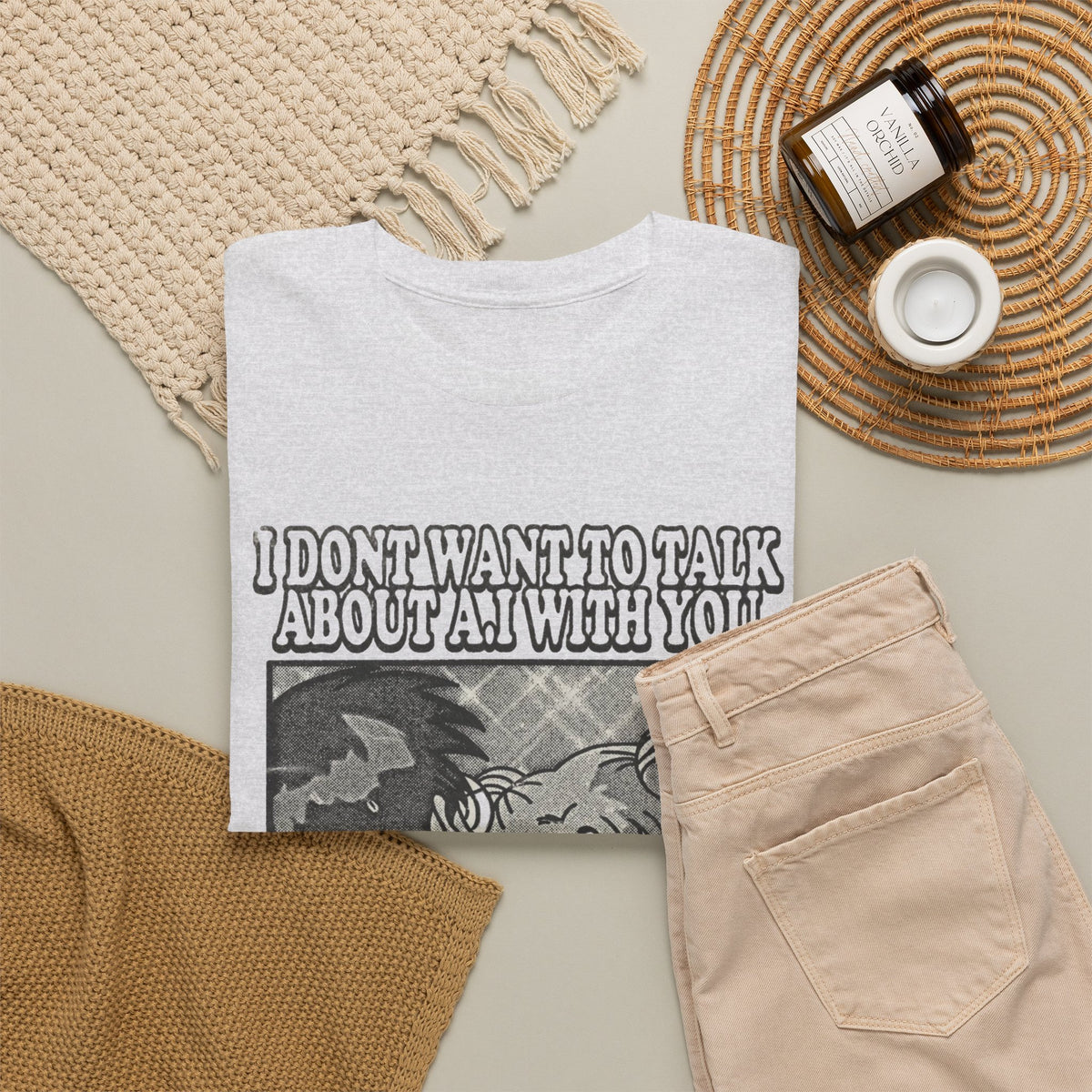 I Don't Want To Talk About AI Funny Art  Men's Graphic Tee Graphic T-Shirt