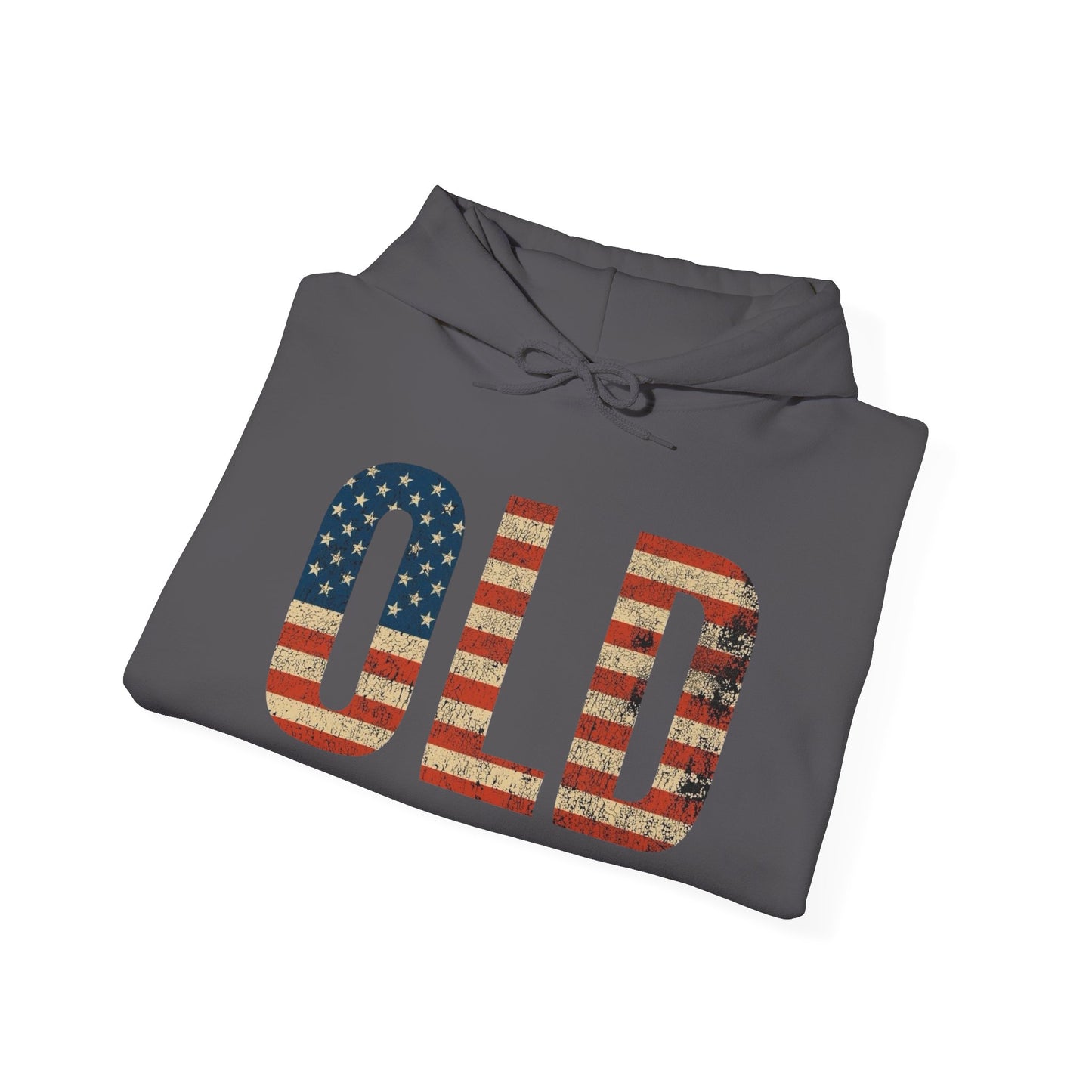 OLD American Flag Retro Graphic Hoodie Men's Heavy Blend™ Hooded Sweatshirt