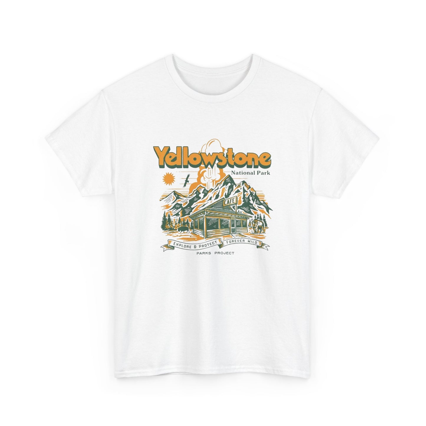 Yellowstone National Park Project Graphic T Shirt Unisex Heavy Cotton Tee