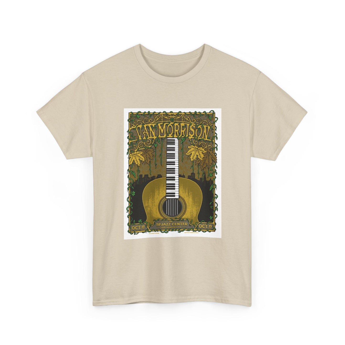 Van Morrison Tshirt Classic Rock Merch Graphic Retro Unisex Heavy Cotton Tee