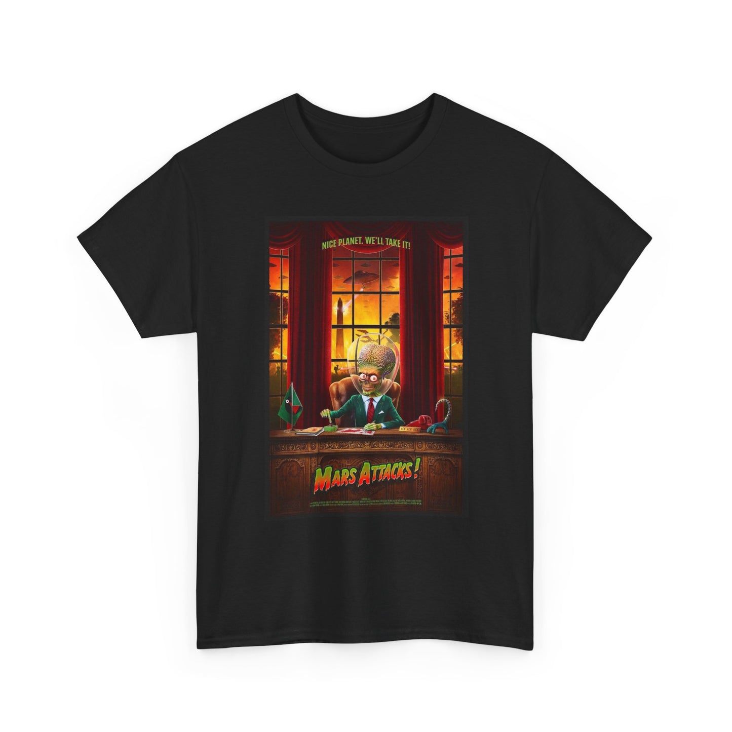 Mars Attacks Movie Retro Graphic T Shirt NEW Cotton Tee Gift
