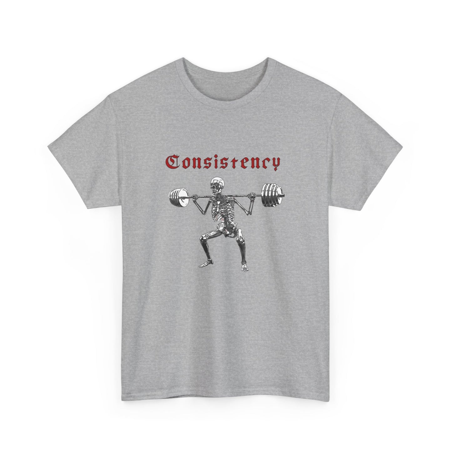 Consistency GYM Workout Graphic T Shirt New Adult Unisex Heavy Cotton Tee