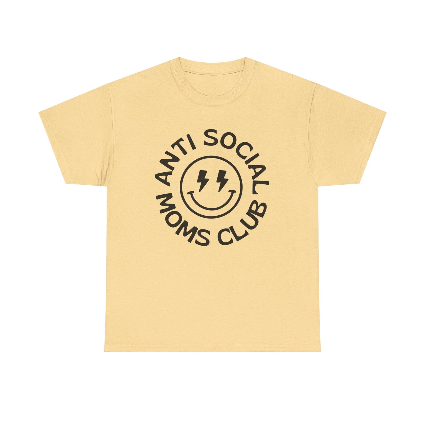 Antisocial Moms Club Funny Graphic T Shirt Unisex Heavy Cotton Tee