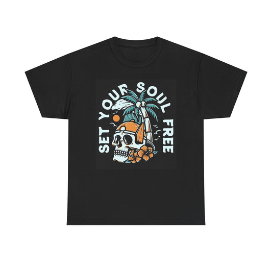 Set Your Soul Free Graphic T Shirt Vintage Unisex Heavy Cotton Tee