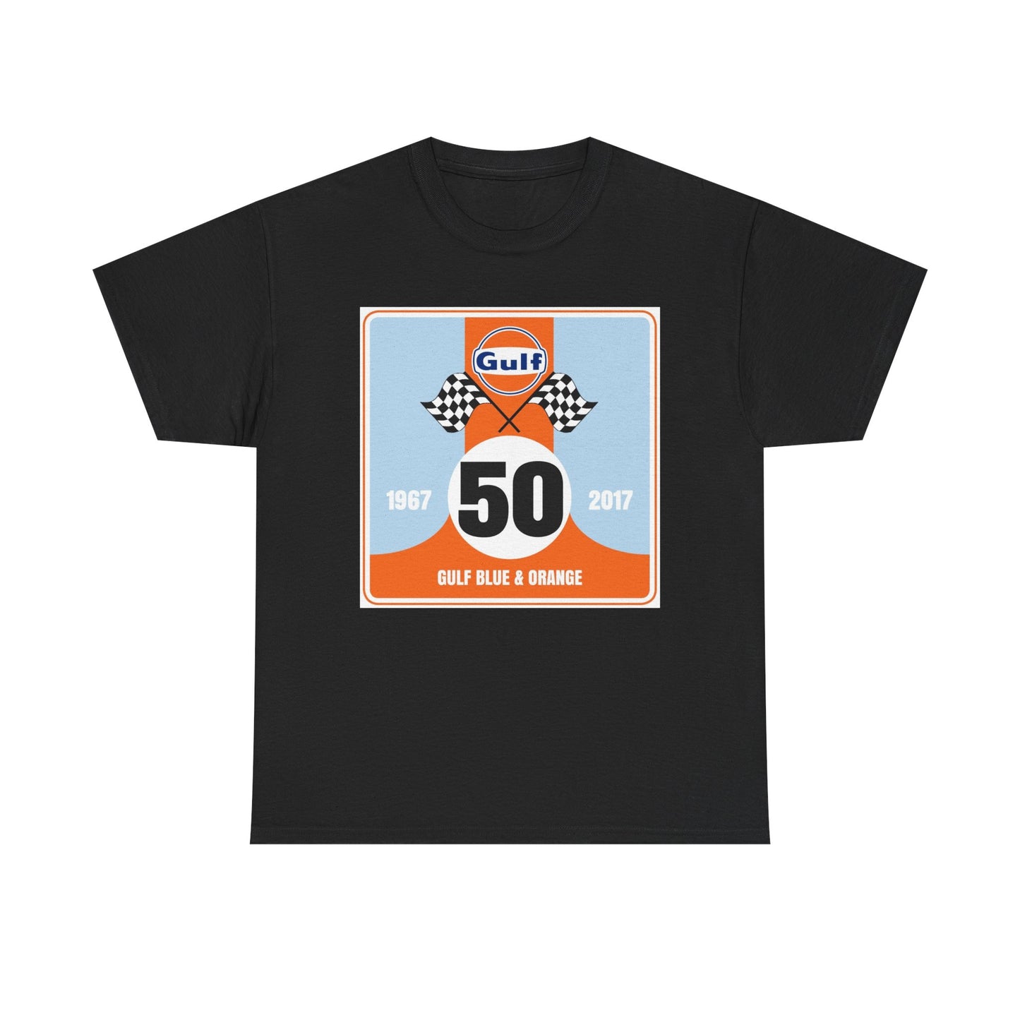 Gulf Racing Graphic T Shirt Vintage Unisex Heavy Cotton Tee