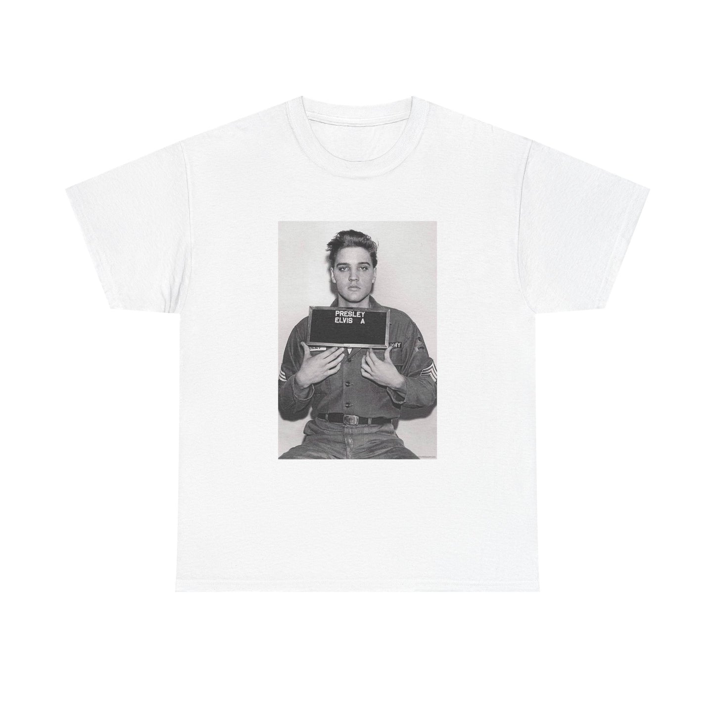 Elvis Presley Tshirt Mugshot Vintage Nashville The King Merch Unisex Heavy Tee