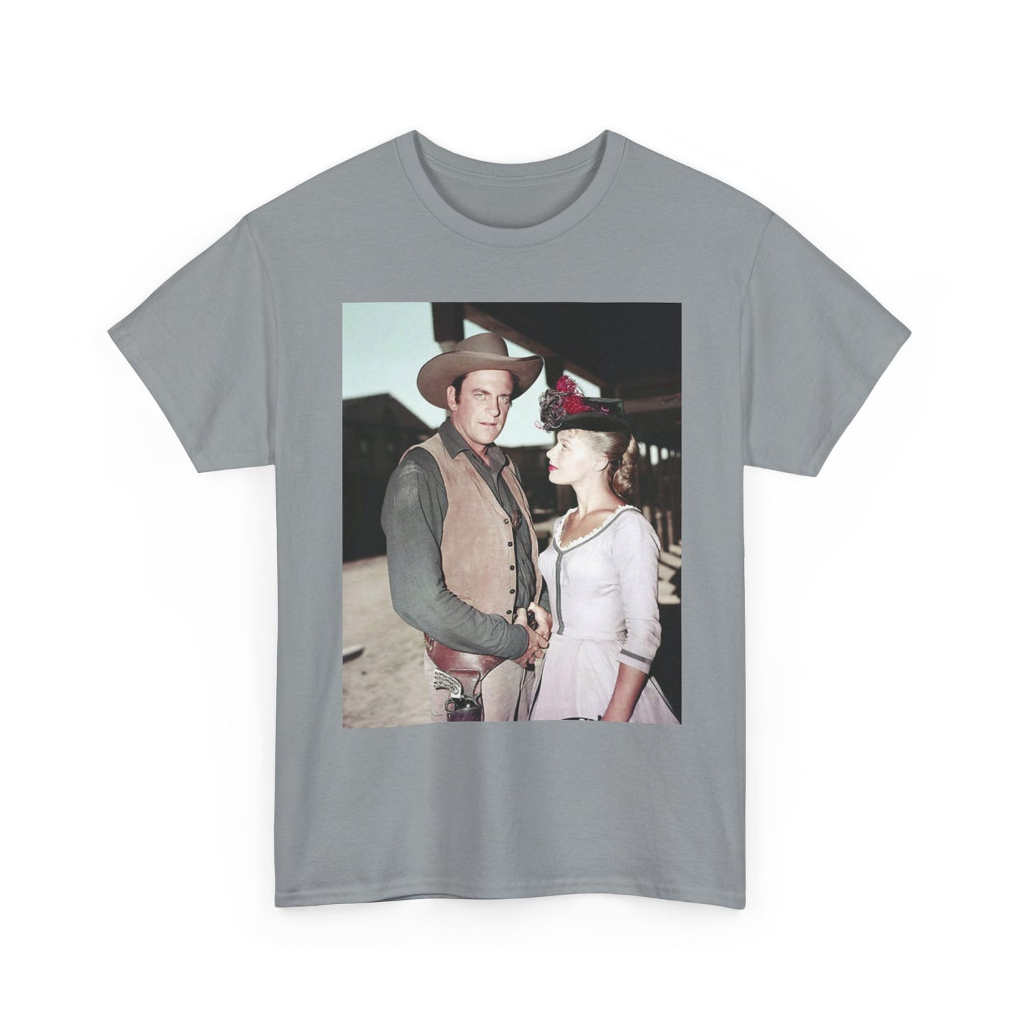 Gunsmoke Graphic T Shirt Vintage Poster Cowboy Series Unisex Heavy Cotton Tee
