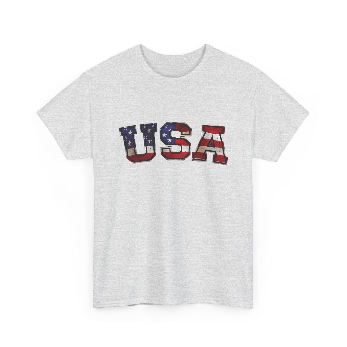 USA American Flag Retro Graphic T Shirt Unisex NEW Heavy Cotton Tee