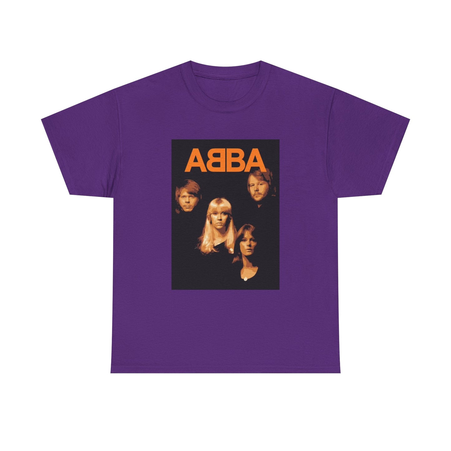 Abba T-shirt vintage retro neon lights classic music Unisex Heavy Cotton Tee