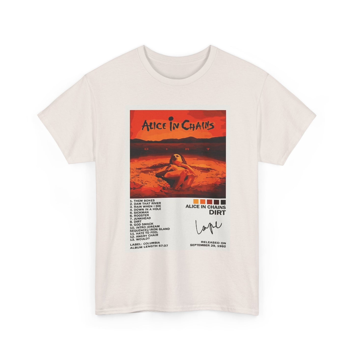 Alice In Chains Graphic T Shirt Vintage Rock Band Unisex Heavy Cotton Tee