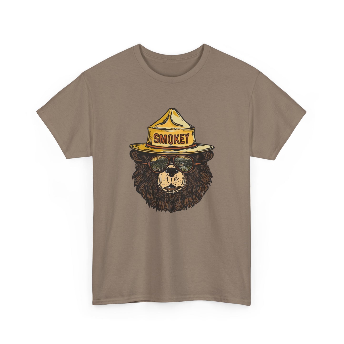 Smokey The Bear Outdoors Retro Graphic T Shirt Unisex Heavy Cotton Tee
