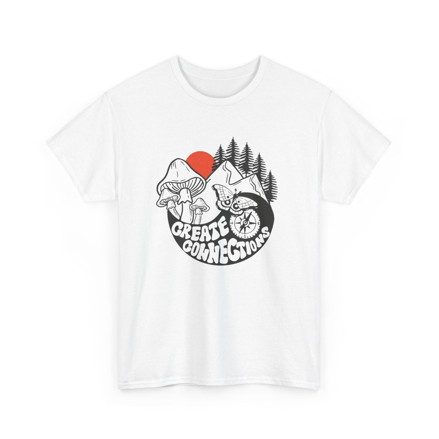 Create Connections Graphic T Shirt Unisex Heavy Cotton Tee