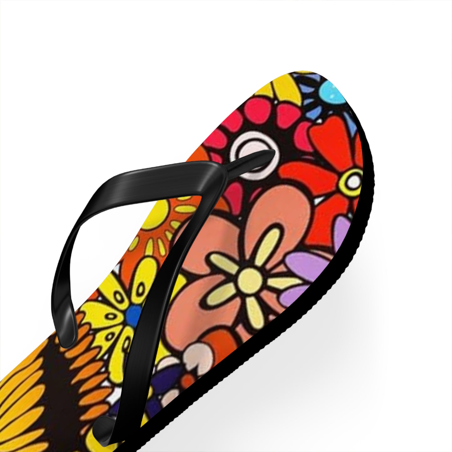 Waves And Sun Sandals Groovy Vibes Summer Flip Flops Slides BRAND NEW