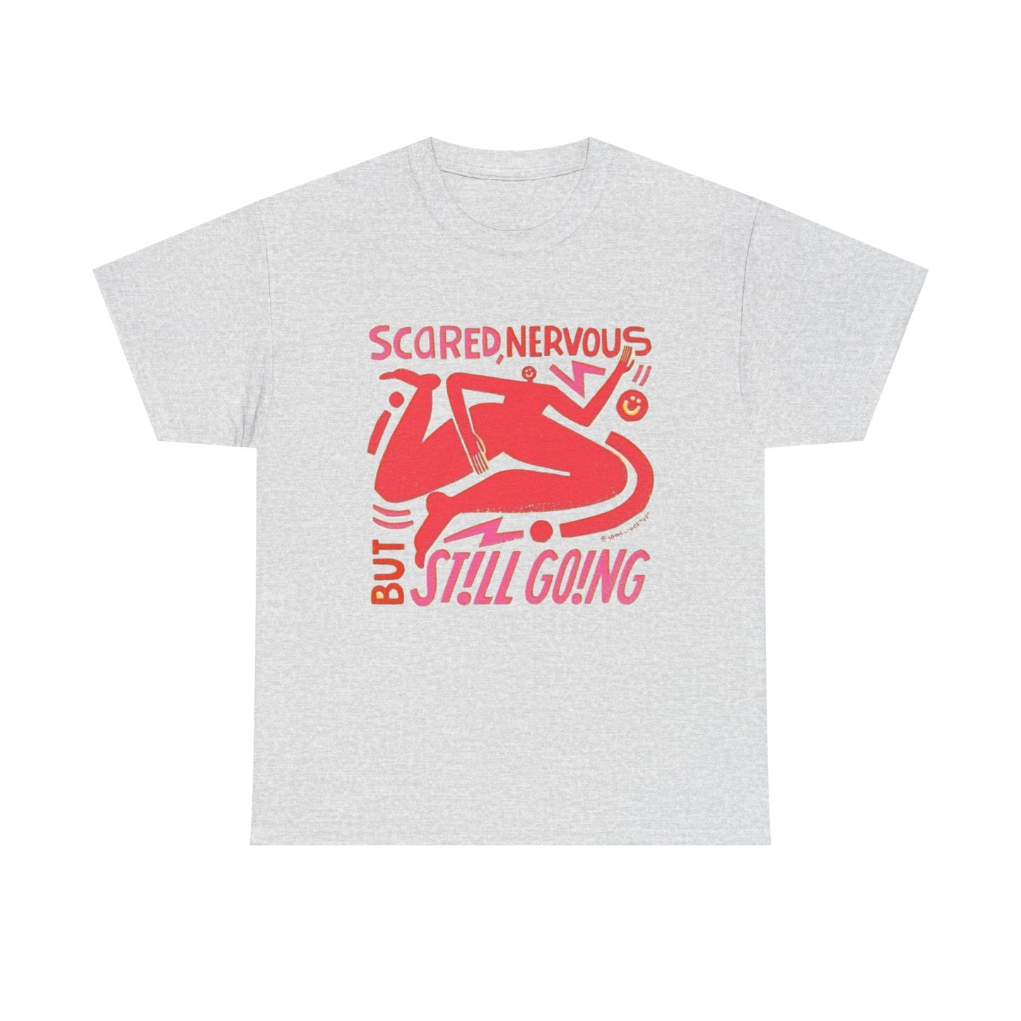 Scared And Nervous Graphic T-Shirt Unisex Heavy Cotton Tee Gift