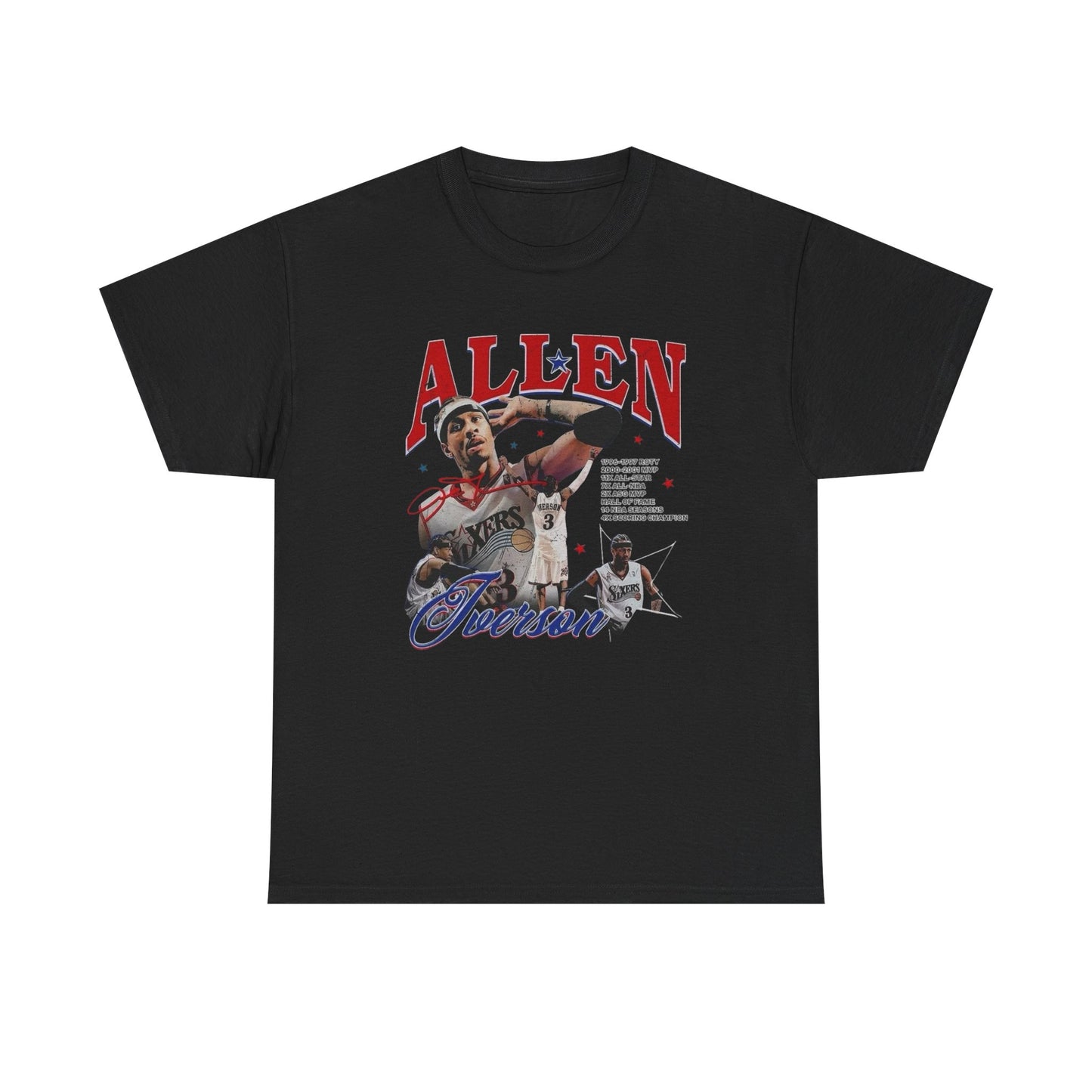 Allen Iverson Vintage Graphic T Shirt S-5XL NEW Unisex Heavy Cotton Tee