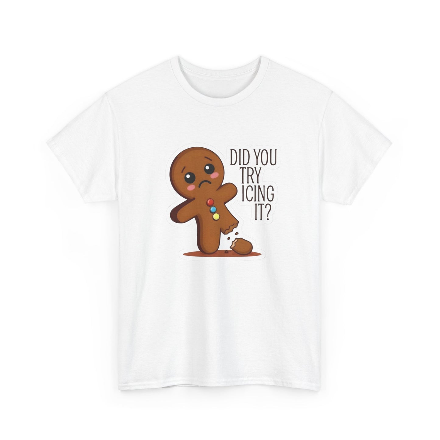 Funny Christmas Gingerbread Man Graphic T Shirt ADULT NEW
