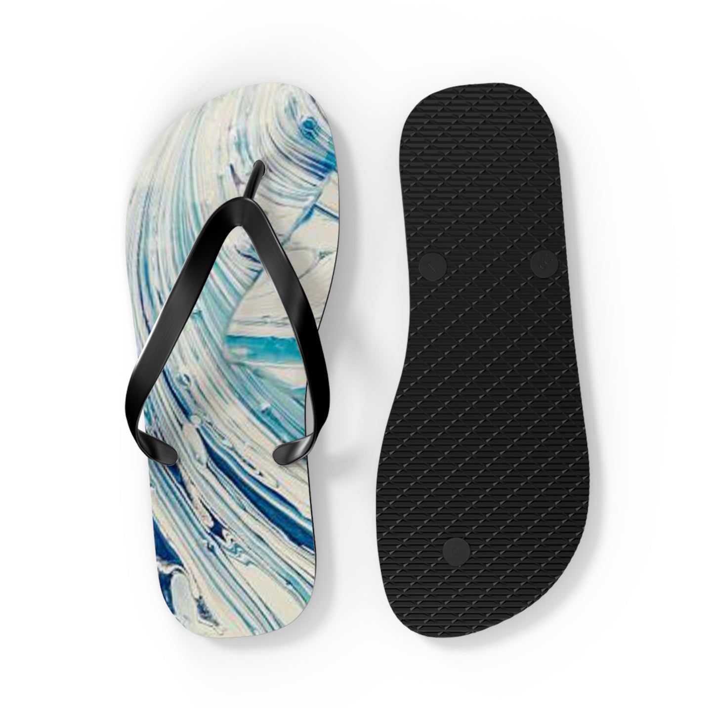 Turquoise Marble Sandals, Beach Shoes, Vacation Flip Flops, Pool Slides