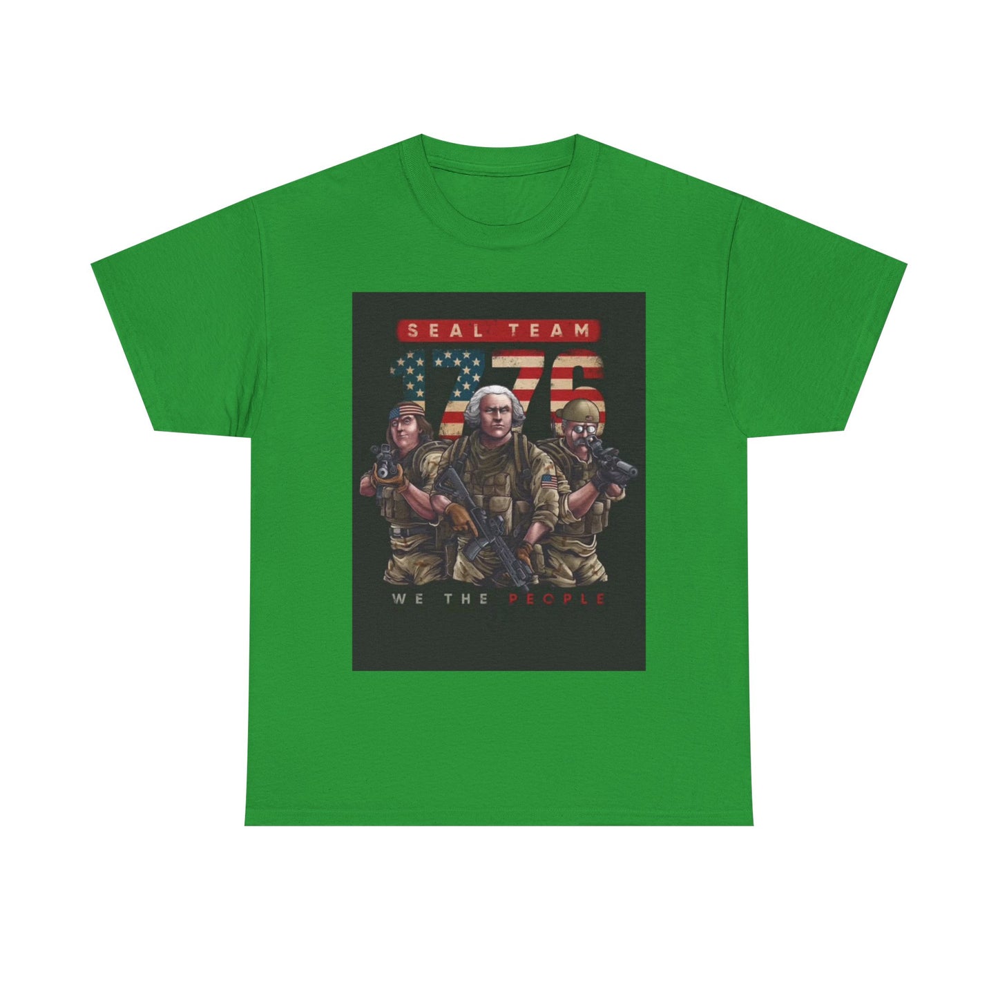 Navy Seals Team Tshirt 1776 America July 4th Flag Unisex Heavy Cotton Tee