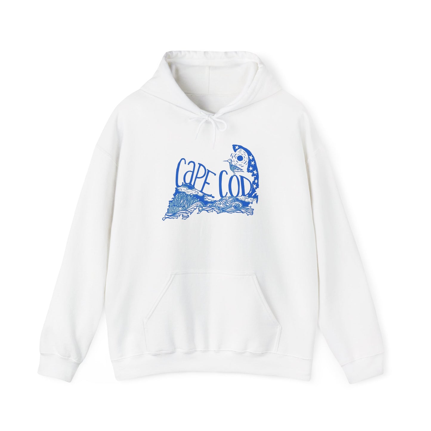 Cape Cod Retro Graphic Hoodie Unisex Heavy Blend™ Hooded Sweatshirt