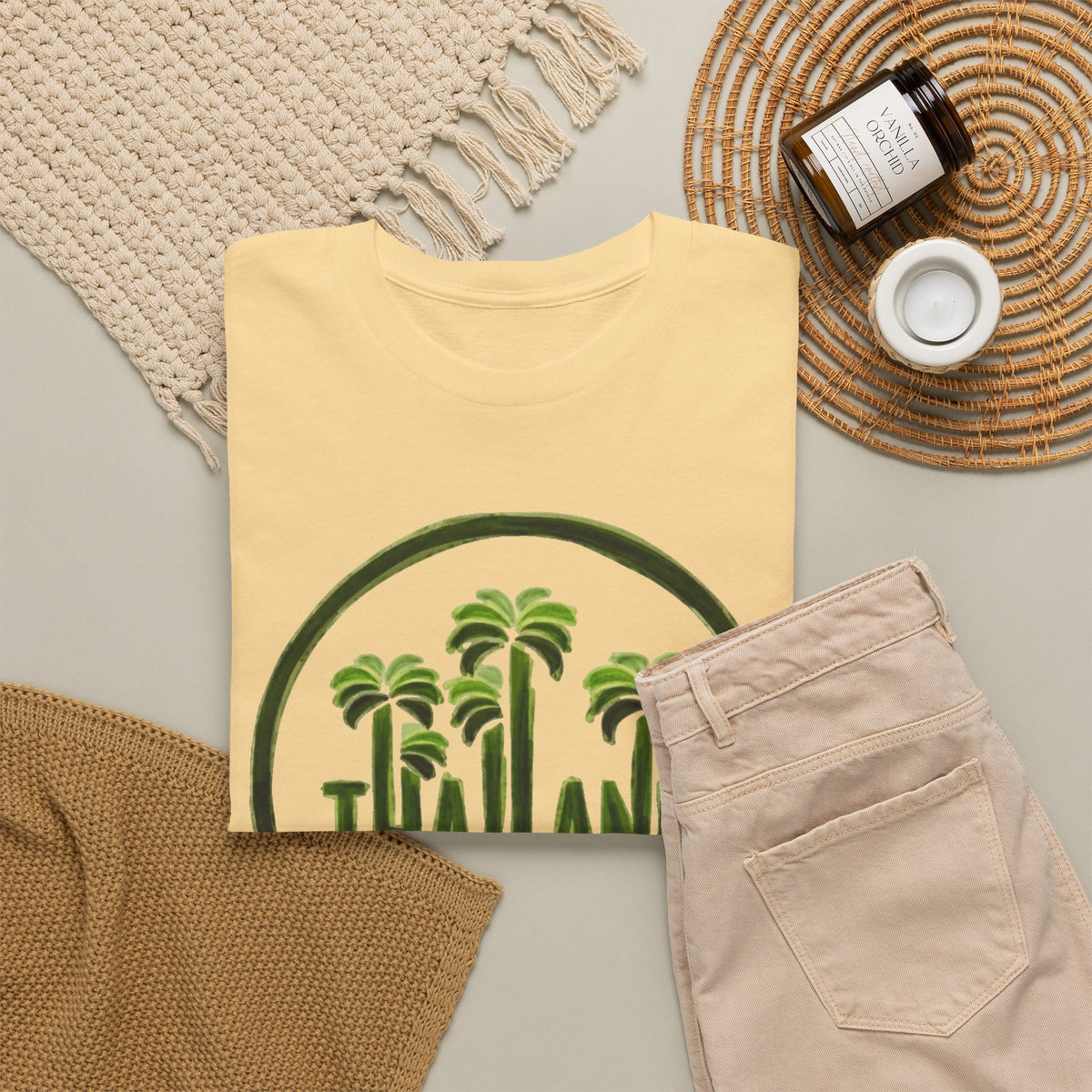 Thailand Palm Tree Wave T-Shirt Men's Graphic Tee