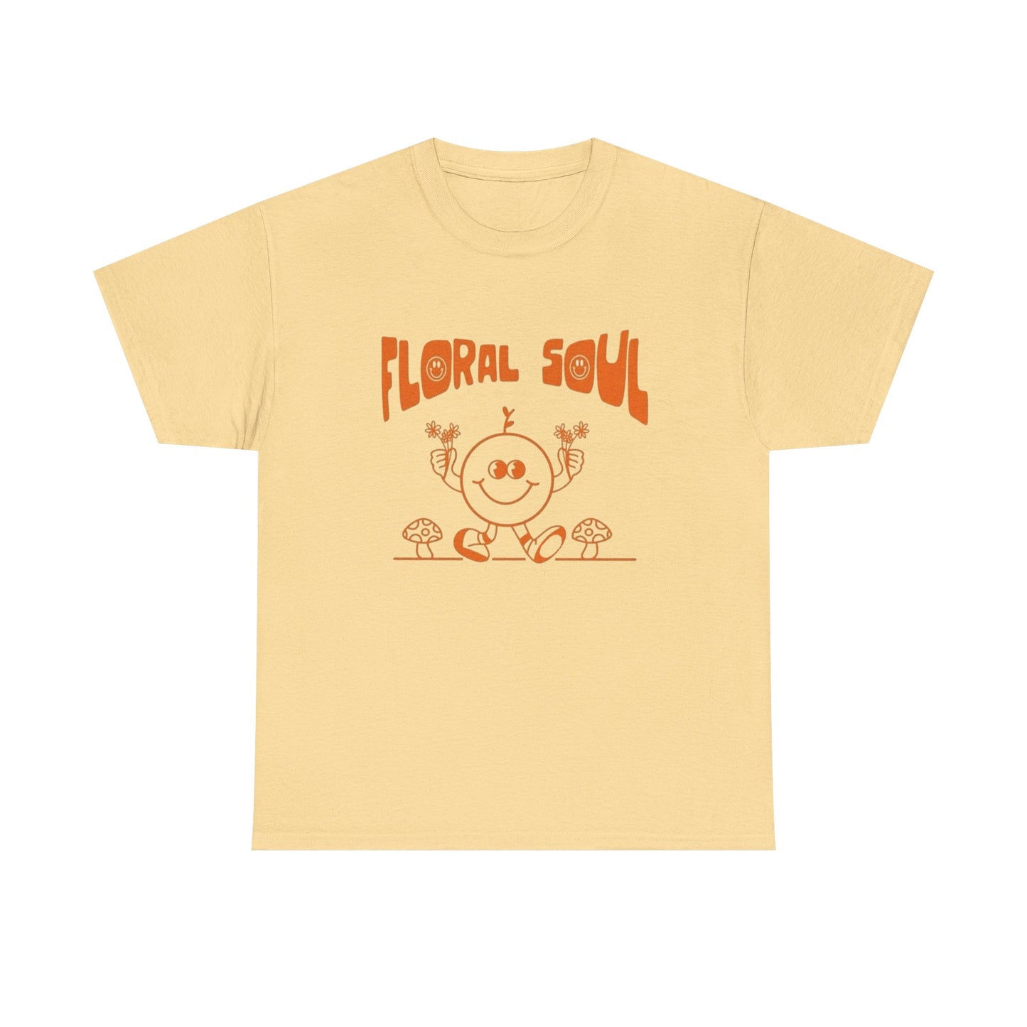 Floral Soul Retro Graphic T Shirt Unisex Heavy Cotton Tee