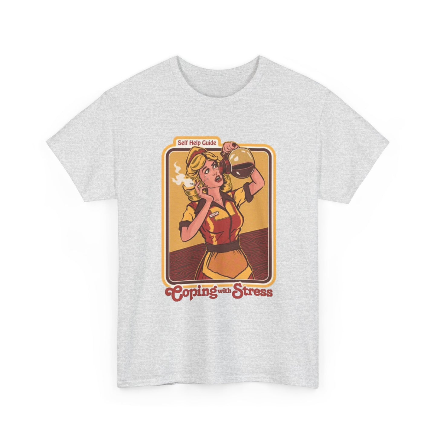 Coping With Stress Funny Graphic T Shirt NEW Unisex Heavy Cotton Tee