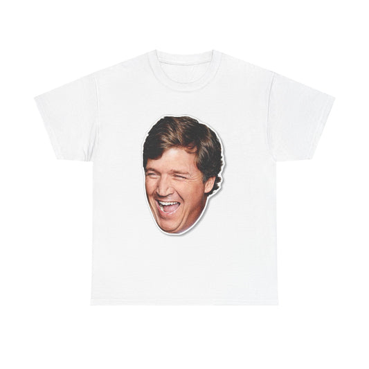 Tucker Carlson Tshirt Big Head Funny Trump gillis Nelk Heavy Cotton Tee