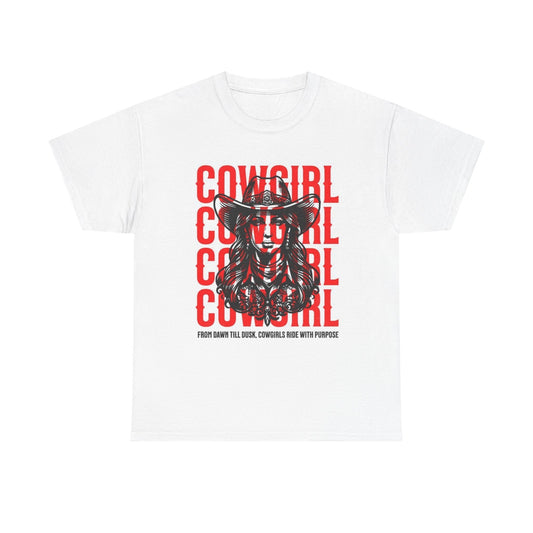 Cowgirls American Graphic T Shirt Womens Vintage Retro Cotton Tee