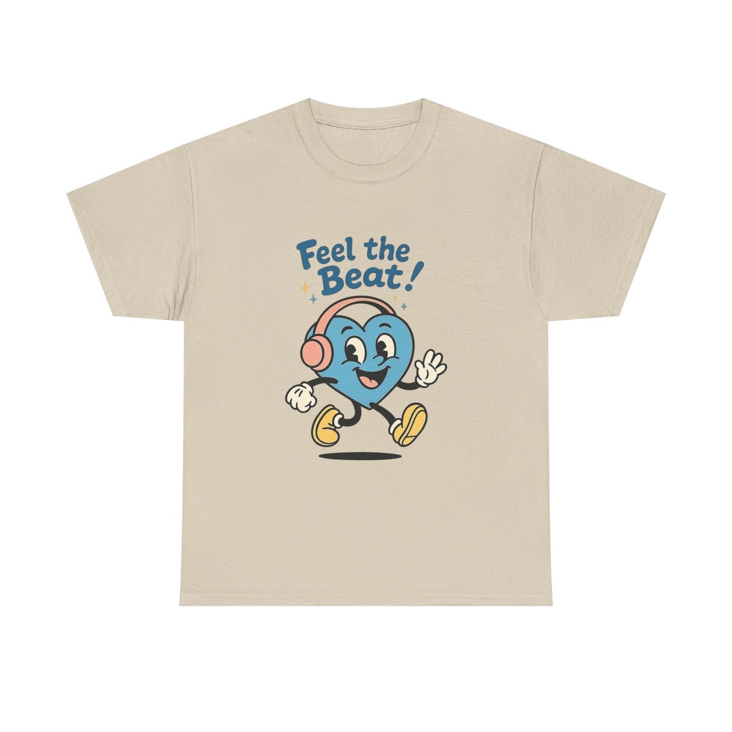 Feel The Beat Music Graphic T Shirt NEW GIFT Unisex Heavy Cotton Tee