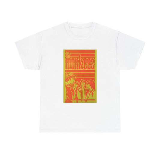 The Monkees Tshirt Vintage Poster Rock 70s Retro Graphic Unisex Heavy Cotton Tee