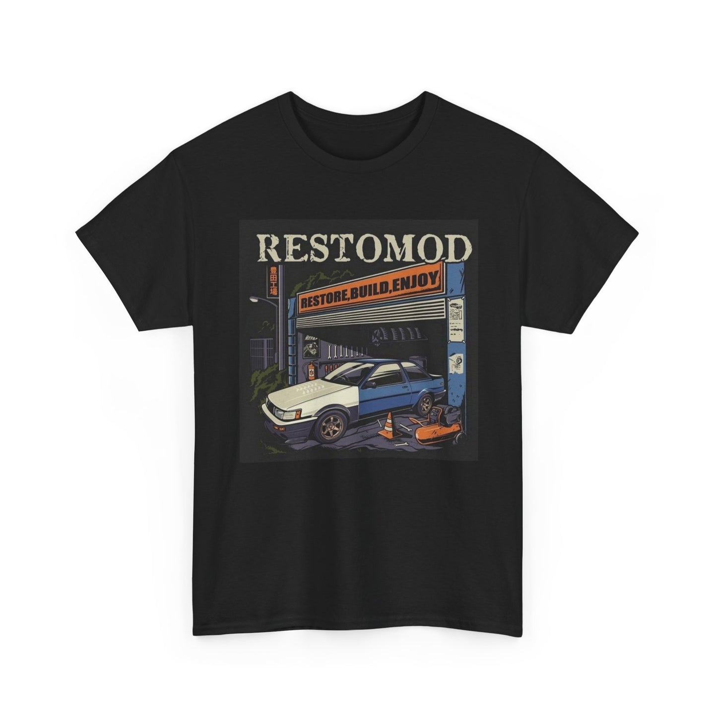Restomod Tuner JDM Drifting Graphic T Shirt Unisex Heavy Cotton Tee Gift Vintage