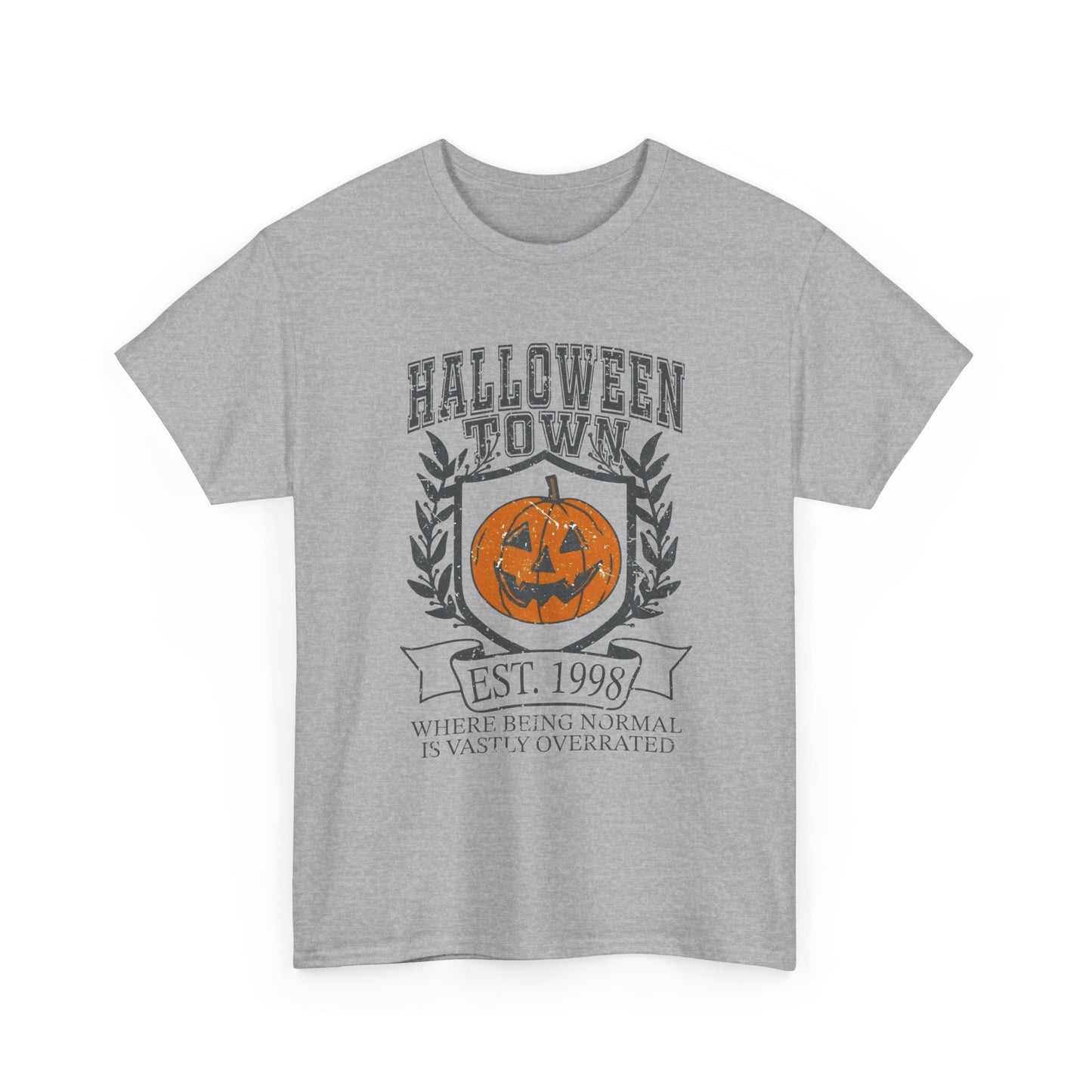 Halloween Town Retro Graphic T Shirt Unisex Heavy Cotton Tee